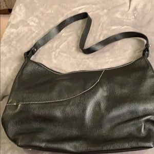 Maxx New York Soft Black Leather Shoulder Bag